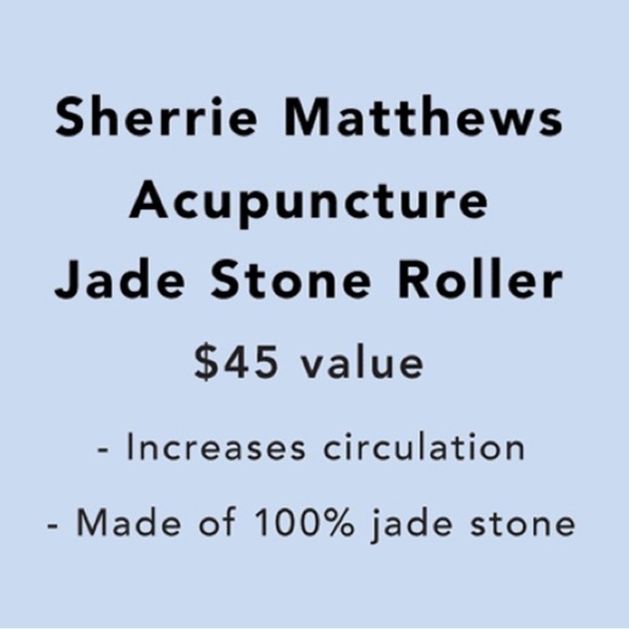 Sherrie Matthew’s Acupuncture Jade Stone Roller New in box. Smoke & pet freehome - Picture 6 of 6